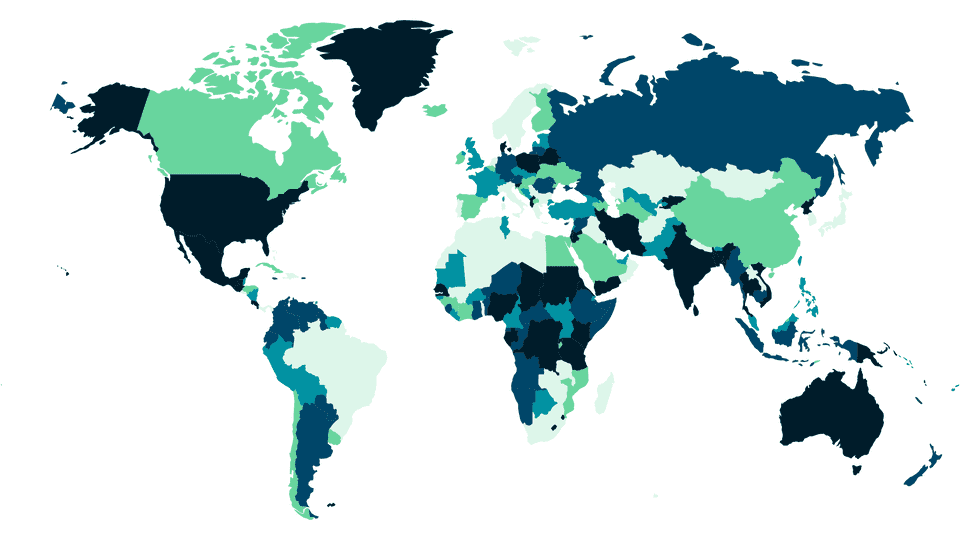 Blue green map